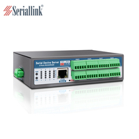 SERIALLINK Industrial Rs485 Ethernet Gateway Din Rail Serial Device Server Modbus RTU ke Modbus TCP Server DIN35MM Terpasang