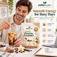 Mélange de café protéiné en marque blanche, sans sucre, à base de protéines de lactosérum, café glacé instantané en poudre pour l'énergie et la concentration en fitness