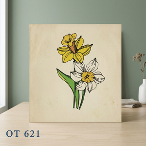 Carte de vœux 3D artisanale vietnamienne en forme de fleurs de narcisse, couleurs et tailles personnalisées, art papier, pour mariages, fêtes, événements, logo personnalisé, Viet-craft - Product Image 6