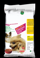 Sac d'emballage alimentaire pour animaux de compagnie, chien et chat, écologique, personnalisé, composite, avec fermeture éclair, scellé sur huit côtés
