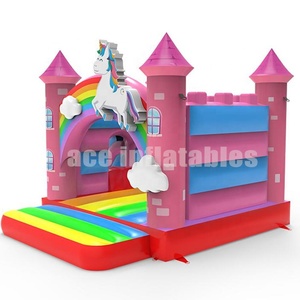 Comercial nuevo diseño <span class=keywords><strong>casa</strong></span> inflable con tobogán unicornio combo inflable para los niños - Product Image 2