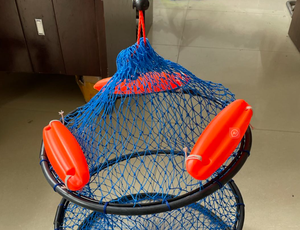 Ba vòng nhựa tráng Hoop <span class=keywords><strong>Net</strong></span> tôm hùm Tôm Cua Tôm giữ lưới đánh cá với PVC Float kích thước tùy chỉnh - Product Image 4