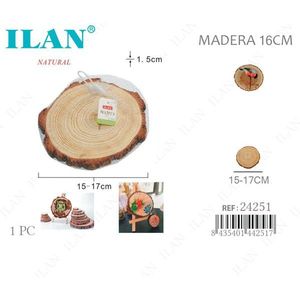 Fetta di Legno Naturale Ilan 15-17cm x 1,5cm, Base Decorativa per Artigianato e Decorazioni per la Casa - Product Image 3