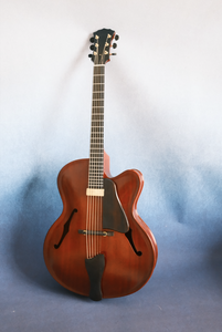 <span class=keywords><strong>Guitarra</strong></span> Eléctrica Profesional Hecha a Mano por Yunzhi Luthier, 17 Pulgadas, Mástil de Arce, Cuerpo Hueco de Abeto Sólido, Violín con Tapa Arqueada, <span class=keywords><strong>Guitarra</strong></span> de Jazz - Product Image 5