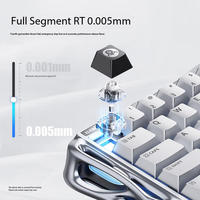 Clavier de jeu filaire magnétique GravaStar Mercury V60 Pro 60% avec interrupteurs à effet Hall UFO, fréquence de polling 8000Hz et éclairage latéral RGB