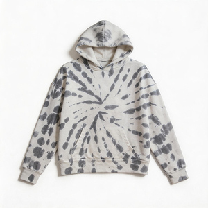 Felpa con Cappuccio Tie-Dye Personalizzata HuaYi Certificata GOTS&OEKO-TEX, Oversize Pesante in Cotone Organico per Skate e Streetwear, Servizio OEM - Product Image 2