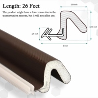 Bande d'étanchéité en mousse de polyuréthane à encastrer pour cadre de porte en bois, imperméable et insonorisante