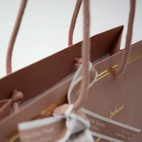 Sacs en carton à provisions pour porte-sous-vêtements rose personnalisé avec votre propre conception de logo Impression laminée