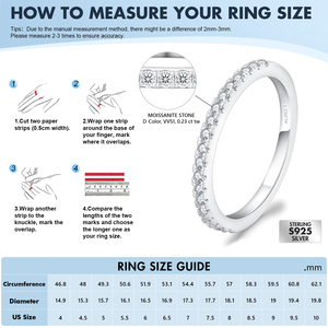Anillo Apilable de Plata de Ley 925 Chapado en Oro Blanco con Diamante Simulado Moissanite VVS, Joyería, Regalo, Anillos de Boda para Mujer - Product Image 2