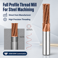 Fraise à filetage intégral pour acier, en carbure monobloc, revêtement AlTiN 60 °   Cutter CNC à filetage complet en une seule opération pour la production à haute capacité M1-M12