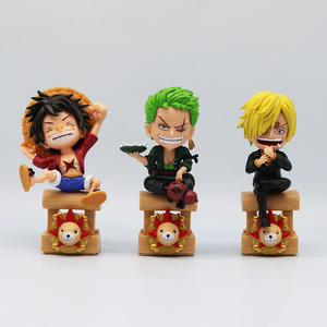 Statuetta in PVC <span class=keywords><strong>di</strong></span> Alta Qualità Versione Q Anime, Modellino da Collezione <span class=keywords><strong>di</strong></span> Luffy e Zoro, Ornamento per Auto, Action Figure - Product Image 1