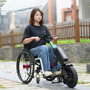 Bicicleta <span class=keywords><strong>de</strong></span> Mano con Tres Velocidades Ajustables, Handcycle, <span class=keywords><strong>Motor</strong></span> Deportivo, Accionamiento Manual <span class=keywords><strong>para</strong></span> <span class=keywords><strong>Silla</strong></span> <span class=keywords><strong>de</strong></span> <span class=keywords><strong>Ruedas</strong></span>, <span class=keywords><strong>Motor</strong></span> <span class=keywords><strong>Delantero</strong></span> con Manillar -BZ-T02 - Product Image 4