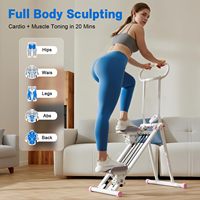 Mini stepper de gym à domicile, cadre en acier, pédale antidérapante, compteur LCD, équipement de fitness pour les jambes et les fessiers, portable, faible MOQ, OEM