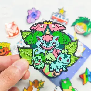 Custom Hard Enamel Pin With Rainbow Plating Color Custom Your Own Company Logo Soft Enamel Pin With Epoxy For Promotion