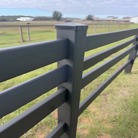 Valla Moderna de Acero Galvanizado de 4 Rieles, Personalizada, para Granjas y Ranchos, para el Manejo de Pastos