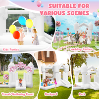 Château gonflable FBSPORT blanc, aire de jeux intérieure pour tout-petits, équipement de jeu souple pour garderie, aire de jeux extérieure pour enfants