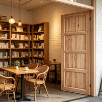 Leisure Club Project Solid Fir Timber Solid Wood Door Untreated Solid Wood Door for Indoor Space