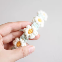 Collier de chat à fleur mignon fait à la main en coton macramé fait à la main chien chat colliers breloques petite marguerite collier pour animaux de compagnie