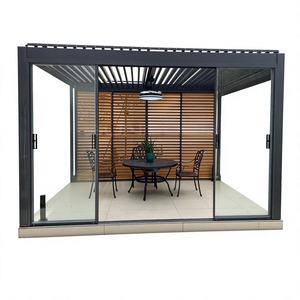 Pérgola Moderna de Aluminio con Motor y Persianas Ajustables, Protección UPF 50+ Contra Rayos UV, Impermeable, Cubierta para Patio Exterior, Gazebo para Jardín o Villa - Product Image 1