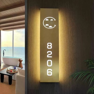 2024 nuovo Dsymbol personalizzato in acciaio inox camera <span class=keywords><strong>numero</strong></span> porta targa segnaletica direzionale segnaletica porta Hotel - Product Image 3