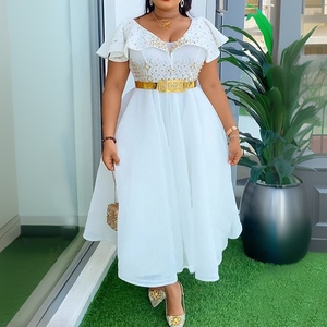 Abiti da donna <span class=keywords><strong>con</strong></span> scollo a V, sexy, <span class=keywords><strong>con</strong></span> <span class=keywords><strong>perline</strong></span> africane, a vita alta, <span class=keywords><strong>con</strong></span> cintura, Sehe Fashion - Product Image 1