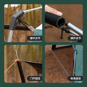 Carpa de Camping TANXIANZHE para 6-8 Personas, de una Sola Capa, Gran Espacio, Impermeable, Portátil, con Protección Solar - Product Image 5