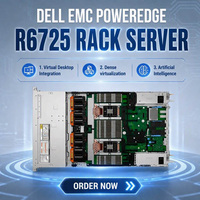 Serveur Rack 1U Dell EMC PowerEdge R6725 AI/HPC/Virtualisation avec CPU AMD EPYC 9555/128 Go DDR5/H975i/Alimentation 1500W – Garantie 3 ans