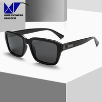 Lunettes de soleil carrées personnalisées OEM TR90 UV400 polarisées pour adultes unisexes, taille 54-19-138, fabriquées en usine certifiée ISO