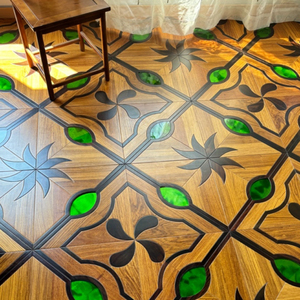 <span class=keywords><strong>Parquet</strong></span> en bois de rose Padauk de luxe avec incrustation de jade, <span class=keywords><strong>parquet</strong></span> <span class=keywords><strong>exotique</strong></span> durable pour les projets de villas et d'hôtels - Product Image 2
