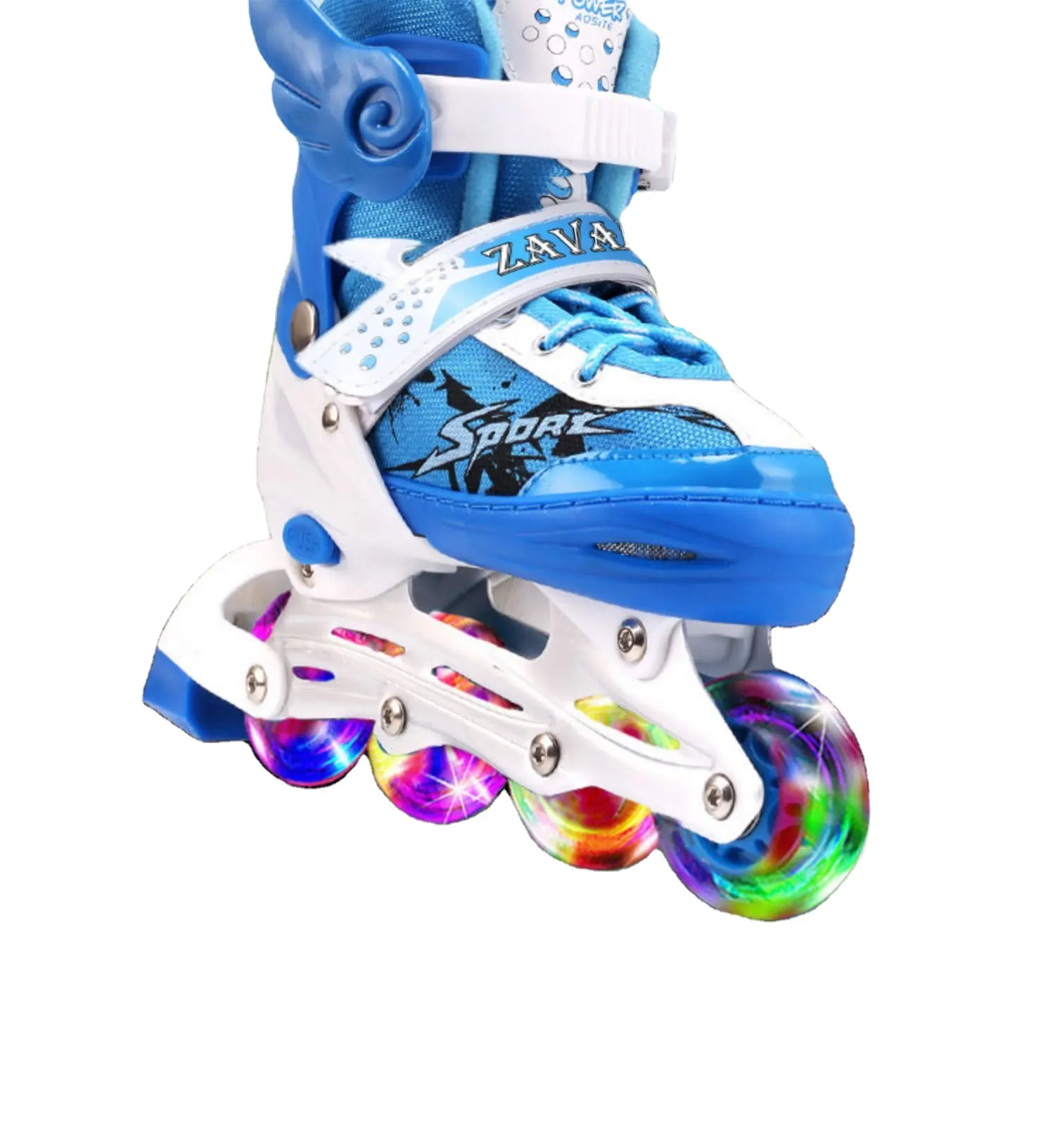 Venta caliente de alta calidad lindo ajustable iluminar hasta 4 ruedas de color rosa azul patines en línea zapatos de patines para niños niñas