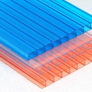 Hoja hueca de policarbonato de 4mm-12mm con protección UV, hojas solares y hojas en relieve de PC para <span class=keywords><strong>cubierta</strong></span> de techo de balcón - Product Image 1