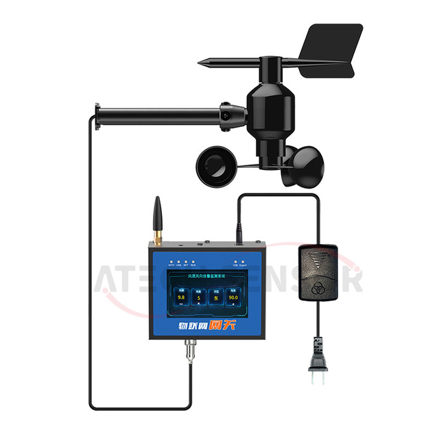 Smart Industrial and Agricultural Weather Station Wind Speed and Direction Alarm RS485/4G Large Screen Display