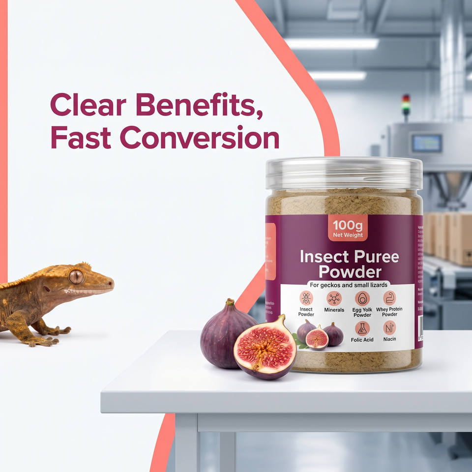 Gecko Small Lizard Reptile Insect Powder Soft Paste Fruit Puree Gut ...