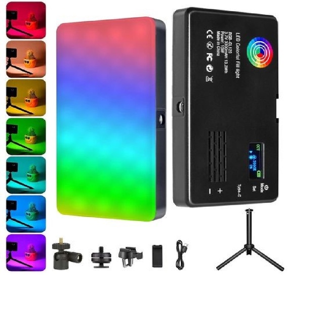 Mini Portable Rechargeable Photography Lighting Fill Light Led Rgb Video Camera Light for Dslr Camera