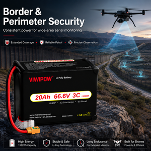 Batterie de drone au lithium-ion semi-solide VIWIPOW à haute densité énergétique personnalisée, 20Ah 18s 3C 320wh/kg pour drone UAV - Product Image 4