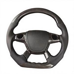 Volant de voiture en fibre de carbone à fond plat, cuir, pour <span class=keywords><strong>Ford</strong></span> Focus V348 MK3 Racing Trim EcoBoost GT Shelby - Product Image 4