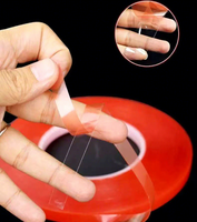 Cinta Adhesiva de PET MOPP de Doble Cara Transparente con Película Roja de 100m 205m, Adhesivo Fuerte para Uso Automotriz, Resistente a Altas Temperaturas