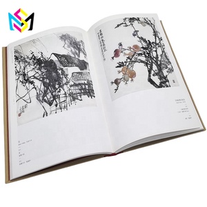 Libro Personalizzato con Copertina Rigida sulla Pittura <span class=keywords><strong>a</strong></span> Inchiostro Cinese, Collezione d'Arte con Testo Cinese in Rilievo, <span class=keywords><strong>Rilegatura</strong></span> con Nastro Rosso, Produzione OEM all'Ingrosso - Product Image 2