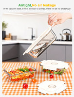 Ensemble de sacs sous vide pour aliments et de contenants sous vide en verre borosilicate avec pompe automatique pour le stockage en cuisine