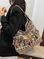 Nouveau Sac à Dos Tendance 2026 avec Franges, Sac à Main Décontracté et Polyvalent, Style Ethnique, Grande Capacité, en Polyester