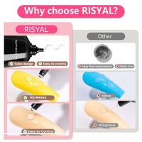 RISYAL Gel UV de modelage 3D sculpté, Gel adhésif pour strass, Accessoires de nail art, Certifié HALAL, Or, OEM/ODM