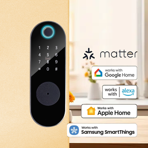 Cerradura de puerta inteligente Sinon Wi-Fi Matter con Apple Homekit Cerradura de puerta de vidrio 3D Tarjeta de memoria Opción de almacenamiento de datos - Product Image 2