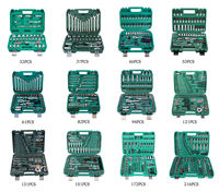 Ensemble d'outils de réparation 61 pièces, clé à cliquet 1/4 pouce, jeu de douilles, pour réparation automobile et bricolage, support OEM, emballage en coffret rigide