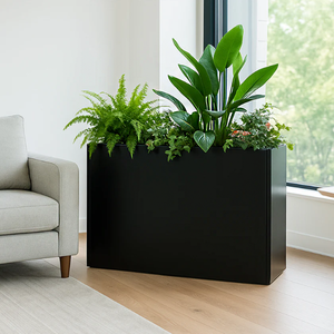 Grand bac à plantes en acier inoxydable, petit bac en acier galvanisé, intérieur/extérieur, personnalisable avec <span class=keywords><strong>dessin</strong></span> - Product Image 4