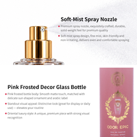 Parfum de Luxe Arabe Original en Spray pour Femme, Vente en Gros, avec des Notes Sucrées de Champagne, Fraise et Rose, Parfum Longue Durée