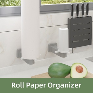 Hot Selling Tissue Dispenser Rack <b>Paper</b> Roll <b>Towel</b> Hanger <b>Holder</b> Wall Storage Rack Kitchen Bathroom Office - Product Image 2