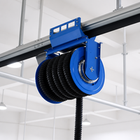 Système de tuyau d'extraction d'échappement pour véhicule sur rail avec enrouleur coulissant, résistant aux hautes températures, forte aspiration, CE ISO, pour garage et atelier, en vrac