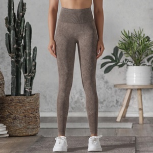 Pantalones de Yoga Largos para Mujer, Cintura Alta Elástica, Resistentes a las Arrugas, Sin Costuras, de Secado Rápido, para Deportes, Fitness, Running y Entrenamiento - Product Image 3