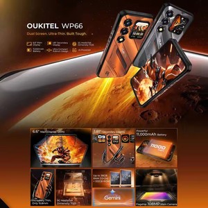 Teléfono resistente Oukitel WP66 5G, 12GB+512GB, huella dactilar lateral, 6.6 pulgadas, Android 16.0, MTK Dimensity 7025 Octa-Core, NFC, Smartphone 5G - Product Image 3