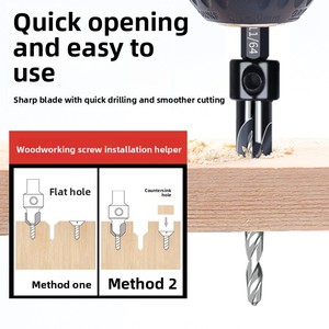 Mayb. Punta per Trapano e Maschio 2-in-1 con Attacco Esagonale da 6mm, Lunghezza 60mm, Apri-Fori Efficiente per Falegnameria, Garanzia di 3 Anni - Product Image 4